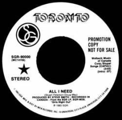 Toronto (CAN) : All I Need Toronto (CAN) : All I Need